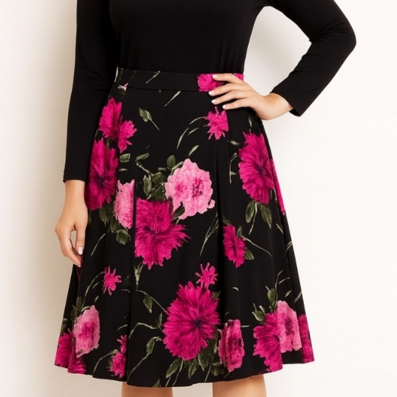 ⭐️ Host Pick ⭐️Talbots | Floral Pleated A-Line Midi Skirt - Picture 10 of 10